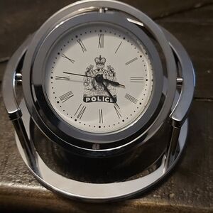 Saskatoon Police Silver Desk Clock
